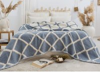 Муслінове покривало Saheser - Savio Blue (Turkey), 220 х 240 см